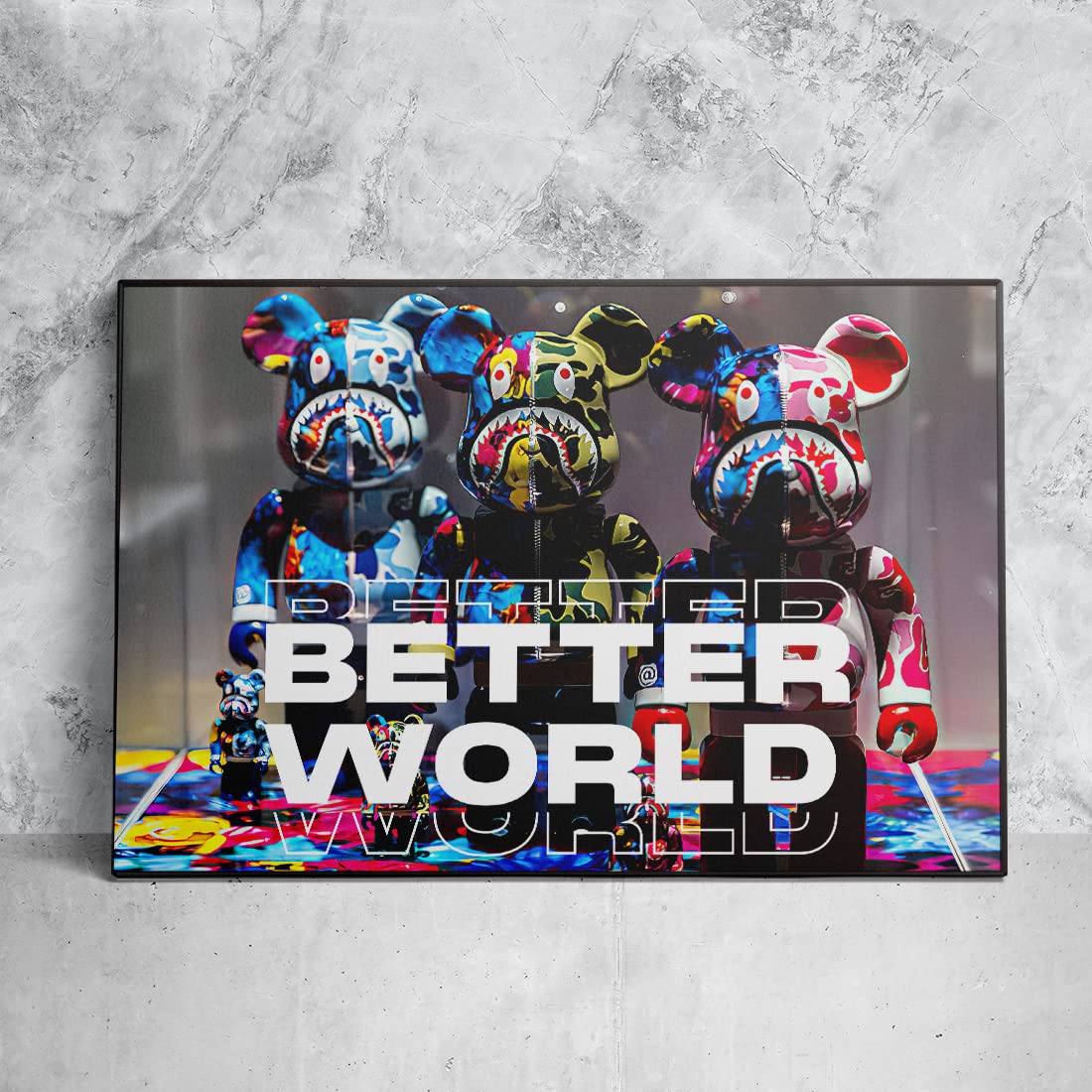 Amazon.co.jp: ベアブリックアートパネル Bearbrick画像装飾 暴力熊